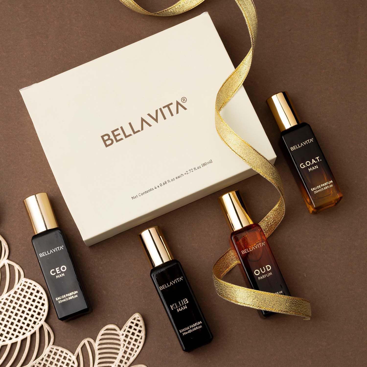Perfume Alcohol Fragrance - Bella Vita Portable 4x20ml Luxury Men's