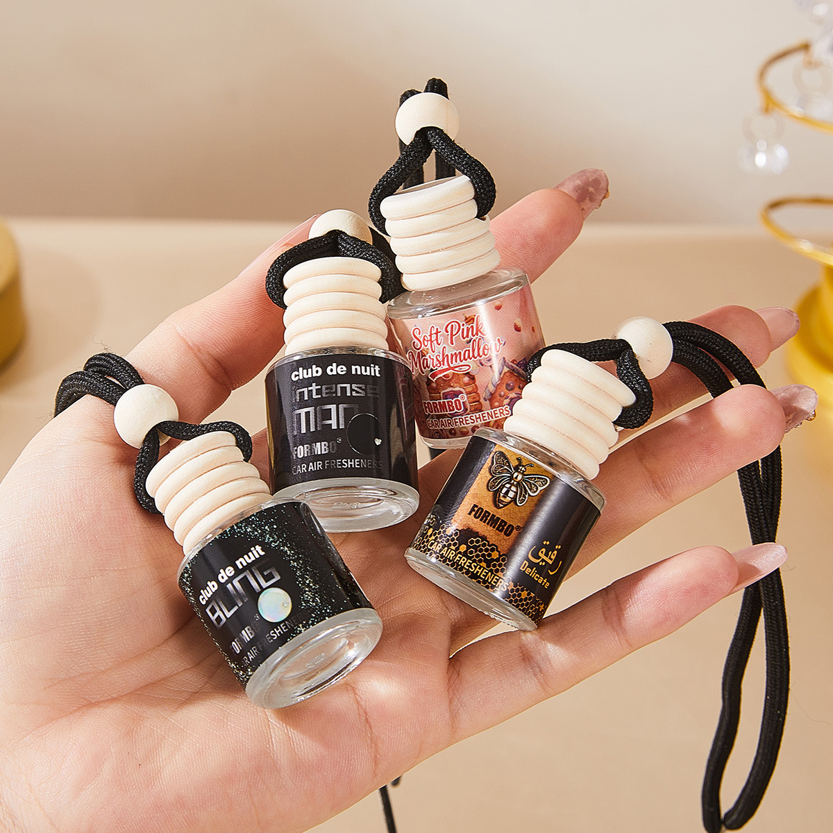 Rope-Hung Car Perfume, 4 Scent - Perfume Aqua Fragrance ulasan dan harga