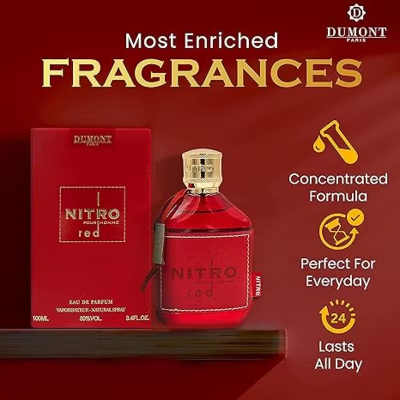 Dumont NITRO RED - 3.4oz - Eau - Perfume Fragrance For Men ulasan dan harga